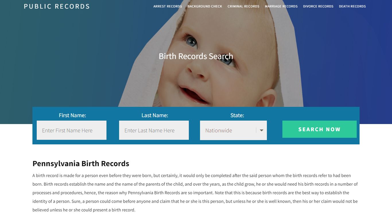 Pennsylvania Birth Records | Enter Name and Search. 14Days Free