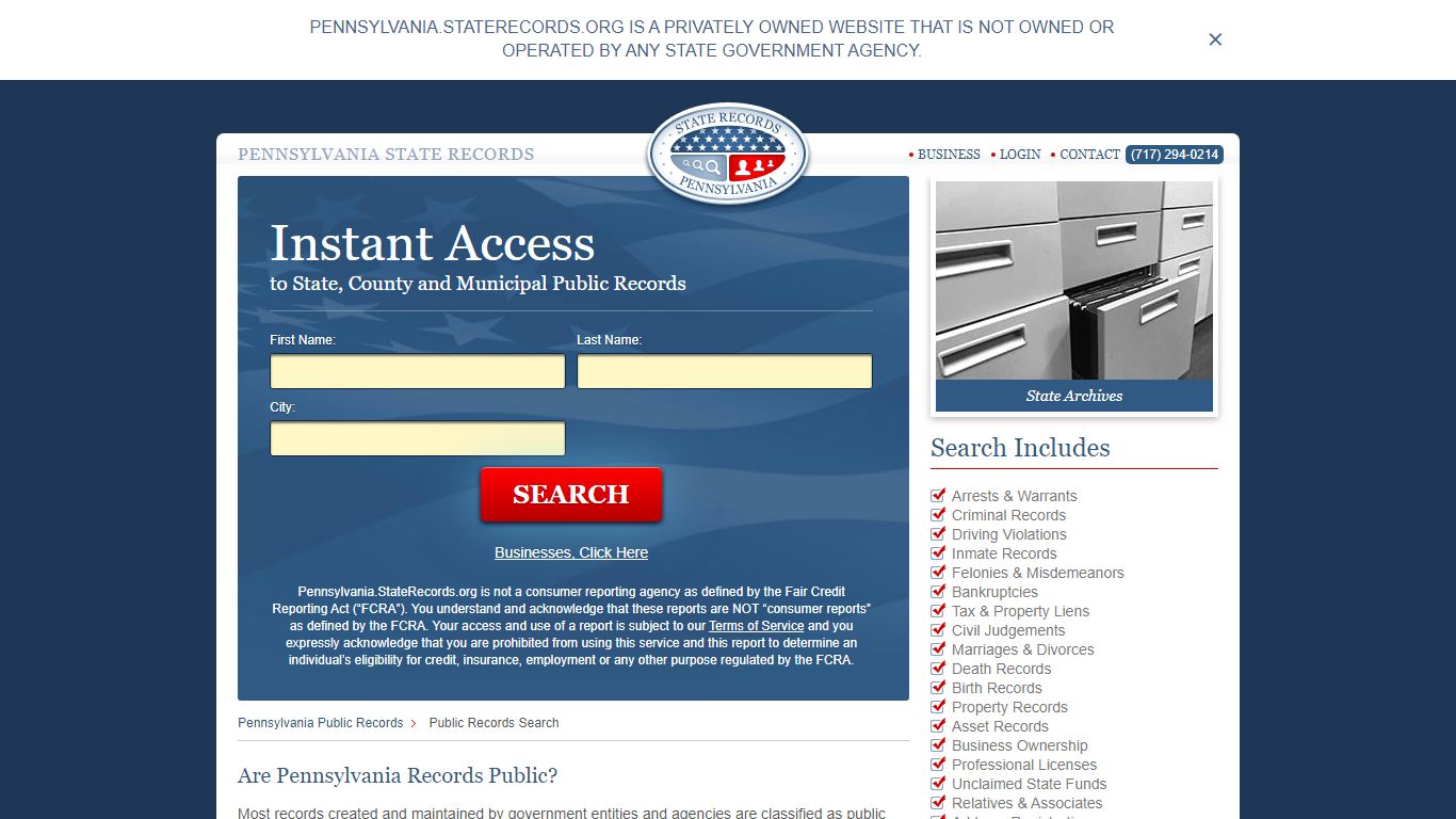 Pennsylvania Public Records | StateRecords.org